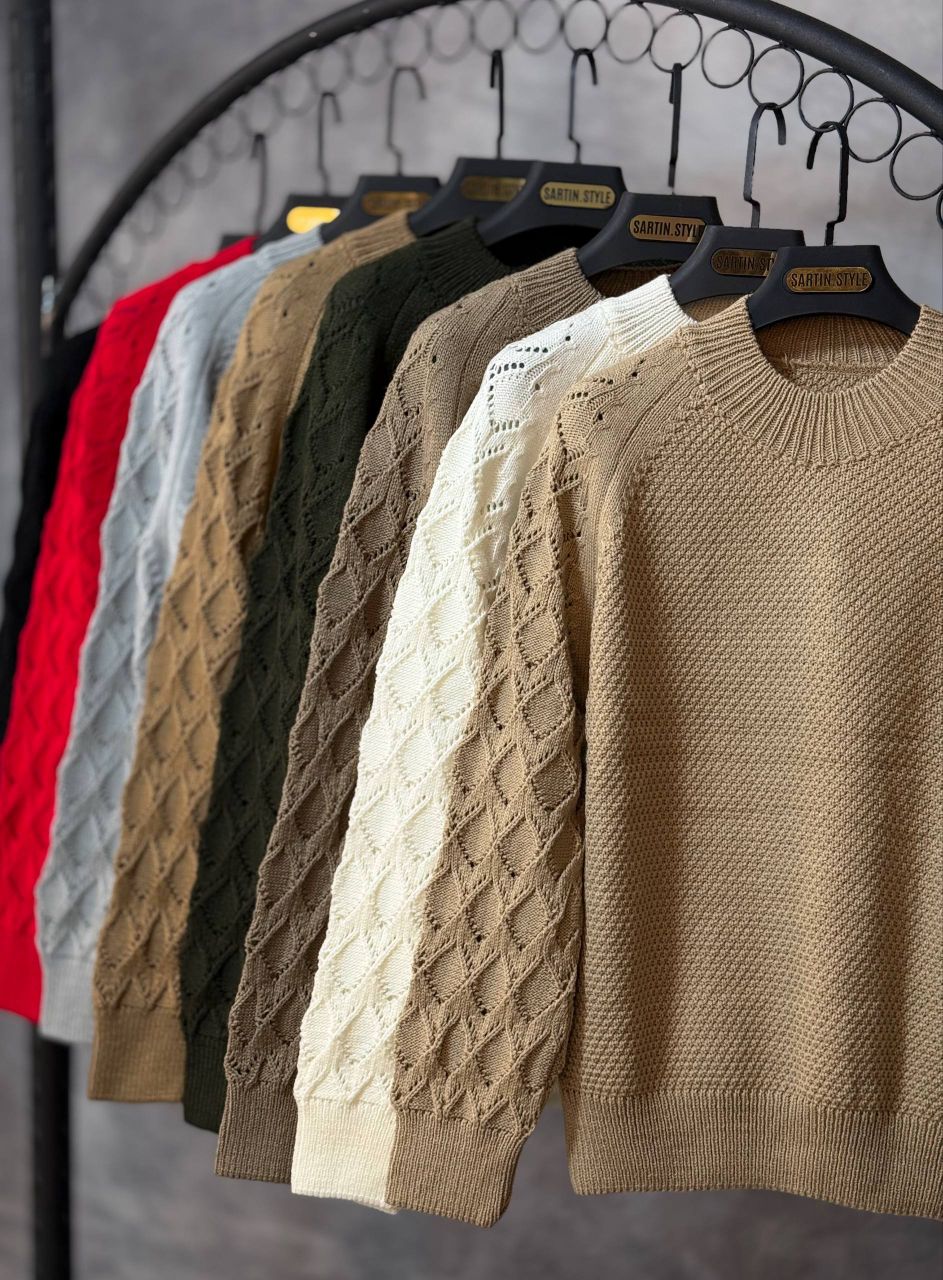 بلوز بافت آستین لوزی ( عمده) - Image 6