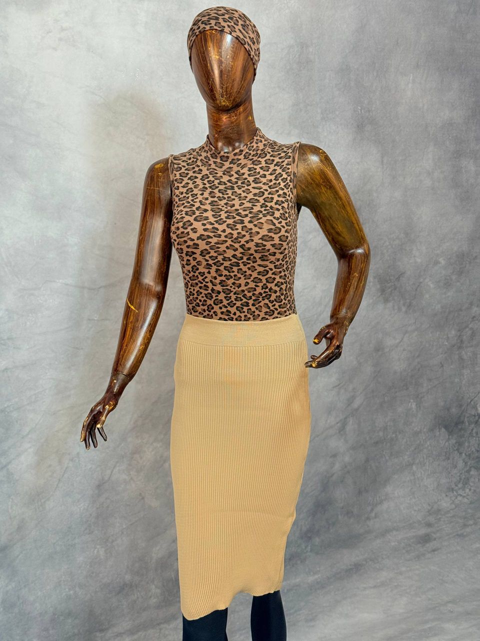 تاپ يقه ايستاده پلنگی(عمده) - Image 3