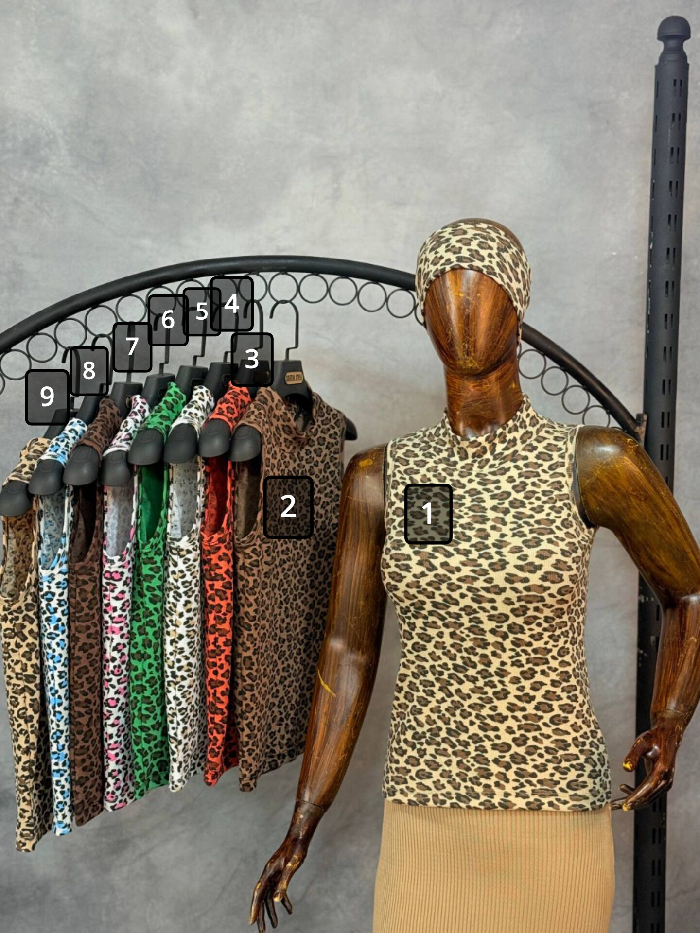 تاپ يقه ايستاده پلنگی(عمده) - Image 5