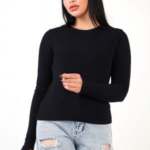 بلوز يقه گرد آستین فینگردار 011(عمده)