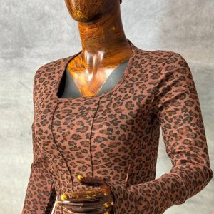 بلوز پلنگی آستين کلوش(عمده)