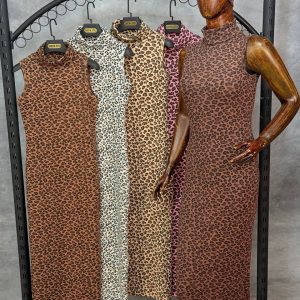 سارافون یقه اسکی حلقه ای پلنگی(عمده)