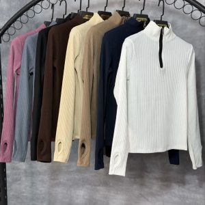 بلوز نیم زیپ آستین فینگردار(عمده)