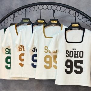 تیشرت یقه خشتی مدلSOHO(عمده)