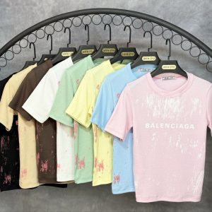 بلوز یقه گرد BALENCIAGAآستین کوتاه(عمده)