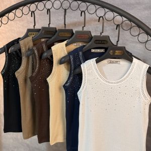 تاپ یقه گرد نگین پاشnew(عمده)